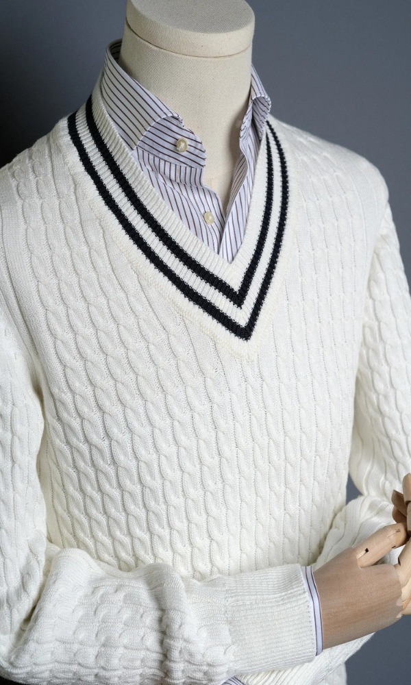 Roger Βαμβακερό Πουλόβερ  - Εκρού